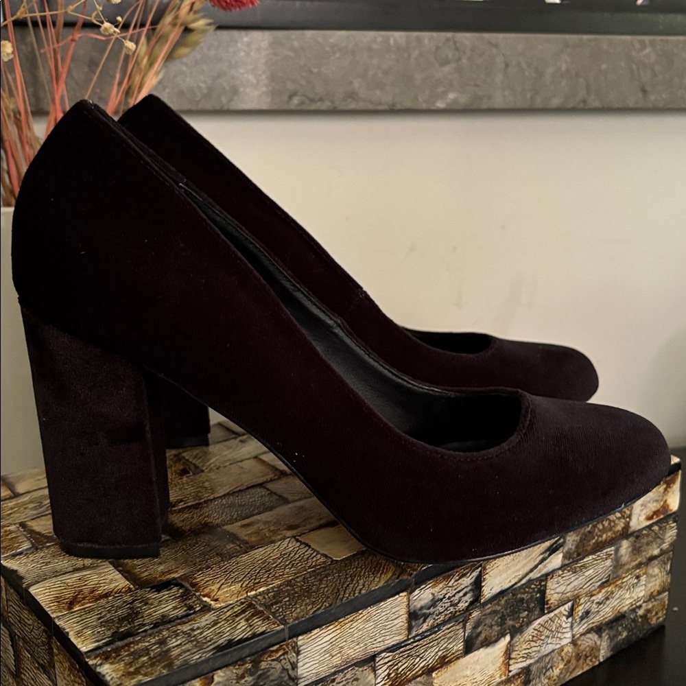 MADDEN GIRL (7.5) Buenos Black Fabric Pumps Round Toe - Picture 4 of 15